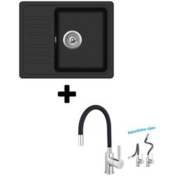 Aquasanita Set SHR Tera 10 + slavina Flexy Crna Cene