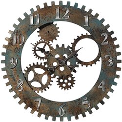 Ambia Home STENSKA URA rjava, srebrne barve 69,5 cm Cene
