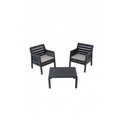 Hanah home baštenska garnitura lara 1+1+S takim anthracite Cene