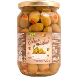 Baš Baš zelene masline sa paprikom 720g tegla Cene
