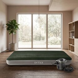 Intex Dura-Beam Vazdušni krevet Full Prestige Downy sa baterijskom pumpom 191cm x 137cm x 25cm ( 64778 ) Cene