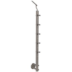 Dieda ograjni steber okrogli V2A z nosilci okroglih palic 100 cm Cene