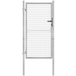 vidaXL vrtna vrata od pocinčanog čelika 105 x 200 cm srebrna Cijene