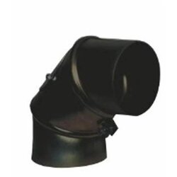 Koleno dimovodne cevi kotla sa unutrašnjim prečnikom 180 mm i uglom od 90° - crno (Ø180 mm) Cene