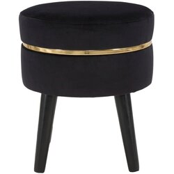 Mauro Ferretti Paris črn oblazinjen stolček, ⌀ 35 cm Cene