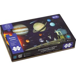 ALAYSKY'S GLOBES Drvene puzzle Alaysky Sunčev sustav u drvenoj kutiji Cene