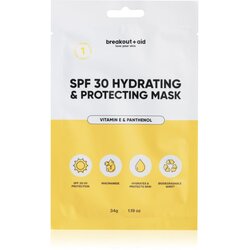 breakout + aid SPF 30 Hydrating & Protecting Mask vlažilna tekstilna maska z vitaminom E 34 g Cene