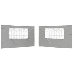 vidaXL Stranska stena zabavnega šotora 2 pcs 400 x 195 cm Svetlo siva, (5000218985) Cene
