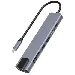 Kettz Adapter konverter TIP C 7/1 USB 3.0x2/Ethernet RJ45 /HDMI 4K 30HZ/PD/SD/TF Cene