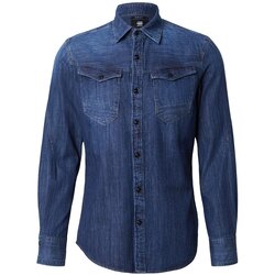 G-star Srajce z dolgimi rokavi Camisas Hombre Modèle D17431 D831 Modra Cene