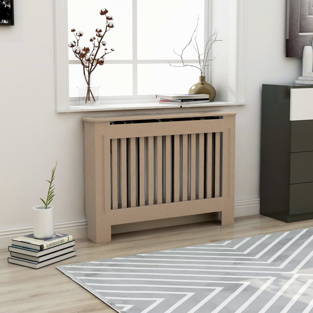 vidaXL Pokrov za radiator 112x19x81,5 cm MDF, (20769793) Cene