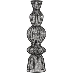 Nova Luce Mat črna stoječa svetilka iz vrvi (višina 136 cm) Breena – Cene