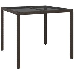 vidaXL Vrtni stol Smeđi 90x90x75 cm Poliratan Cijene
