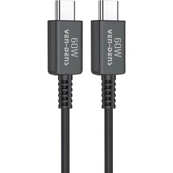Ven-Dens Kabel za prijenos podataka i punjenje (USB Type - C na USB Type - C) - 1.8m - 60W - Crna Cene