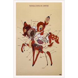 Nychos Dissection of Bambi - Anatomy Sheet Fine Art multicolor Cene
