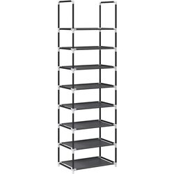 vidaXL shoe rack 8-Tier black 44x28x145 cm netkana tkanina, (21829971) Cene