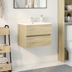 vidaXL Ormarić za umivaonik boja hrasta sonome 60x38,5x45 cm iverica Cijene