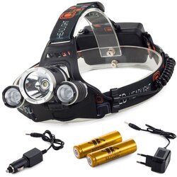 Bailong naglavna svetilkacree xm-l t6 2 x xpe led, (20494904) Cene
