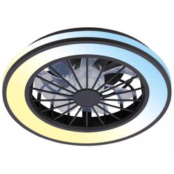 BRILO LED prigušiva stropni ventilator VENTURO LED/24W/230V 3000-6500K crna+daljinski upravljač Cene