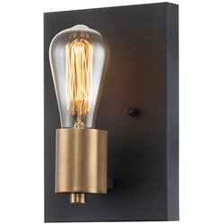 Quintiesse QN-SILAS1-DZ - Zidna svetiljka SILAS 1xE27/60W/230V crna/zlatna Cene