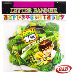 PARTY natpis Happy Birthday Ben 10 Cene