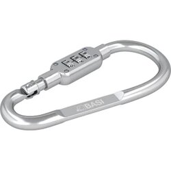 Basi 0006-0104-2600 - karabiner - eloksirani aluminij - 3-znamenkasta brojčana kombinacija - srebrna - 0006-0104-26 Cene