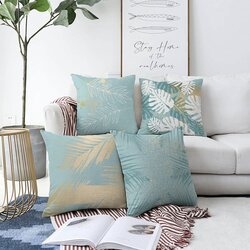 Minimalist Cushion Covers Komplet 4 prevlek za okrasne blazine Lagoon, 55 x 55 cm Cene