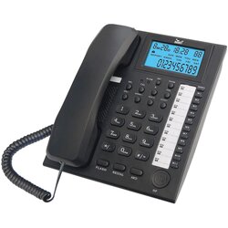 Meanit telefon analogni, stolni, LCD zaslon, crni, ST200 Black Cene