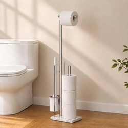 KES stoječe držalo za WC papir s ščetko in marmorno bazo Cene