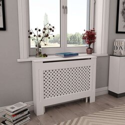  Pokrov za radiatorje 2 kosa bel 112x19x81,5 cm mediapan Cene