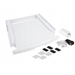 SCANPART Washing machine and dryer stacking kit with drawer and strap, white Cene