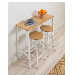 Hanah home mola set 100 - karina white white bar table & stool set (3 pieces) Cene