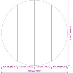 vidaXL okrogli pokrov za bazen Črn Plastika Ø 458 cm Pokrov za bazen Cene