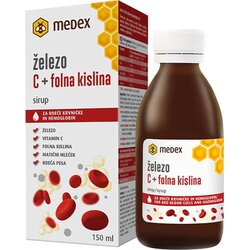 Medex Sirup - željezo, vitamin C + folna kiselina Cene