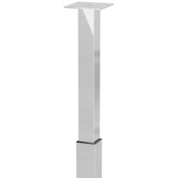 WALTECO teleskopska pohištvena noga (š x do: 6 x 6 cm, nastavitev višine: 70 cm - 110 cm, nosilnost izdelka: 80 kg, jeklo, srebrna, oglate oblike) Cene