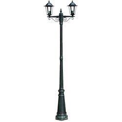 vidaXL Vrtna stupna svjetiljka 215 cm tamnozelena/crna aluminijska Cijene