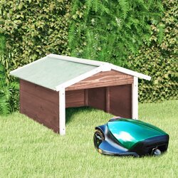 vidaXL garaža za robotsku kosilicu 72x87x50 cm kava/bijela od jelovine Cijene