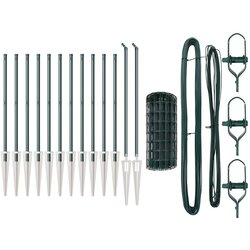 vidaXL Euro Ograda Set od 2 Zelena Metal 25 x 0.8 m Izdržljiva Cijene