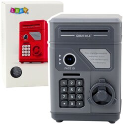 Electronic Safe ATM Piggy Bank with PIN for Children Gray Cene
