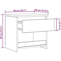 vidaXL Noćni ormarić staro drvo 40x30x39 cm izrađeno drvo Cijene