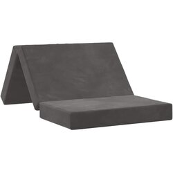 vidaXL Zložljiv kavč postelja 80 x 67 x 45 cm Temno siva, (5000295295) Cene