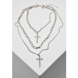 Urban Classics Accessoires Silver necklace with cross layering Cene