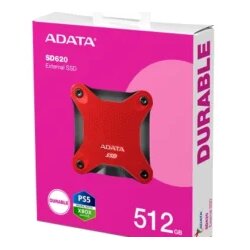A DATA 512GB external SSD Durable SD620 Red Cene