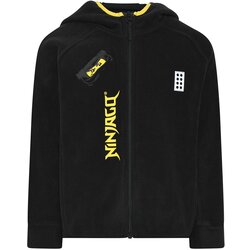 Lego ninjago flis duks sa rajsferšlusom i kapuljačom, crna Cene