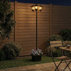 Lampa sa tri glave Crna 32 x 32 x 188 cm Aluminij i ABS Cene