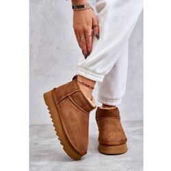 Kesi Fashionable Suede Low Snow Boots Camel Nucca Cene