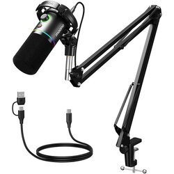 Maono gaming mikrofon PD200XS, USB XLR, RGB, črna Cene