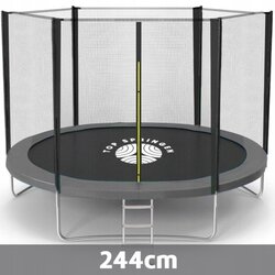 Top Springen trambolina 244cm sa merdevinama siva Cene