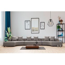 Atelier Del Sofa Kutna garnitura Gondola 105x70x552cm Siva Cene