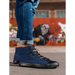 Ombre Men's shoes sneakers in combined materials - navy blue Cijene